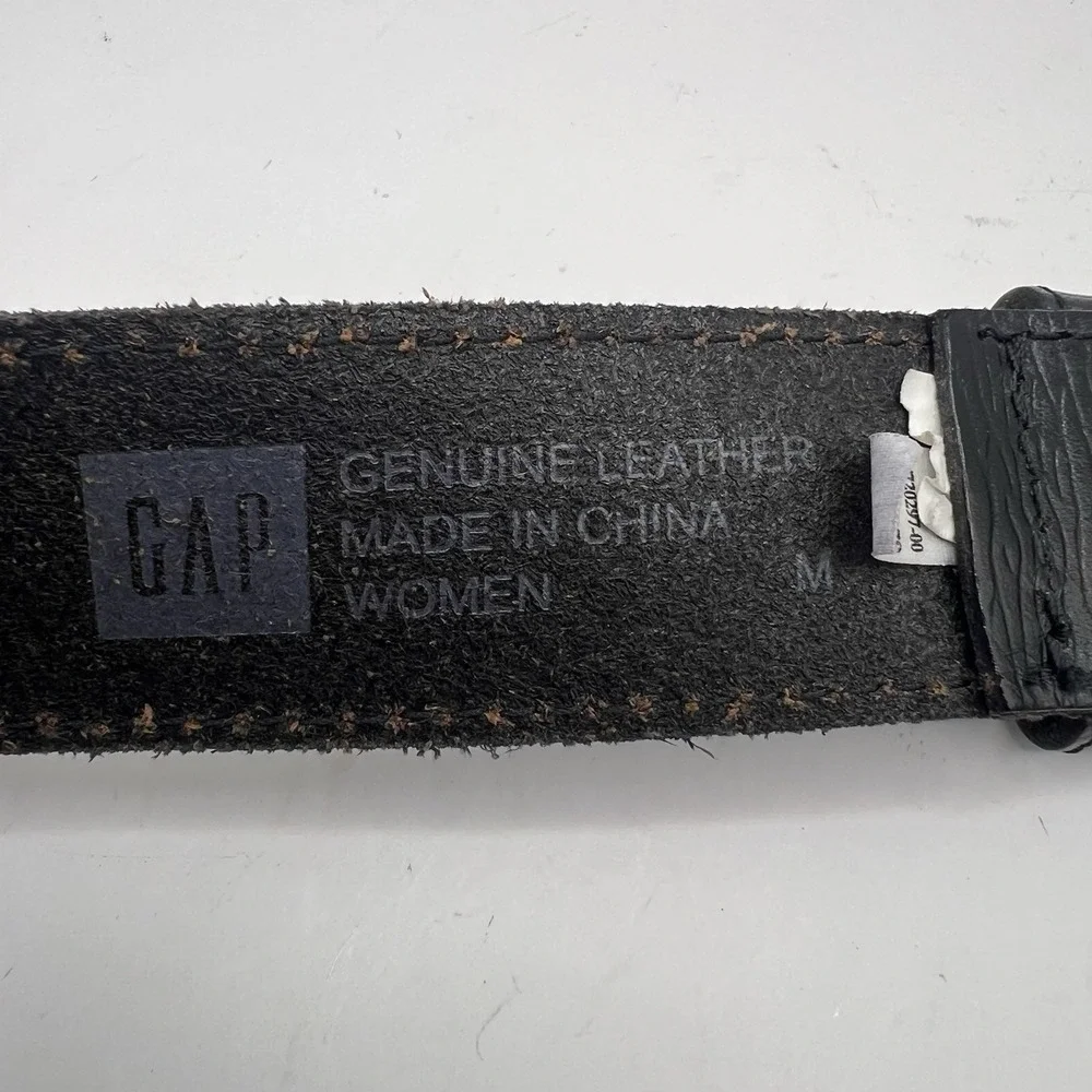 Gap Genuine Leather Studded Belt M Dark Brown Vs Black Multi Strand Double Prong